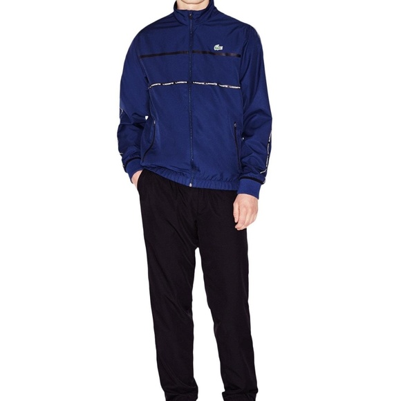 lacoste tracksuit navy blue